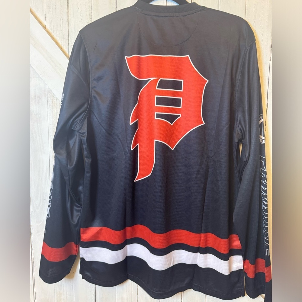 NWT - Primitive Skateboards Shirt My Hero Academia Hockey Jersey Black Sz Medium - Picture 6 of 6